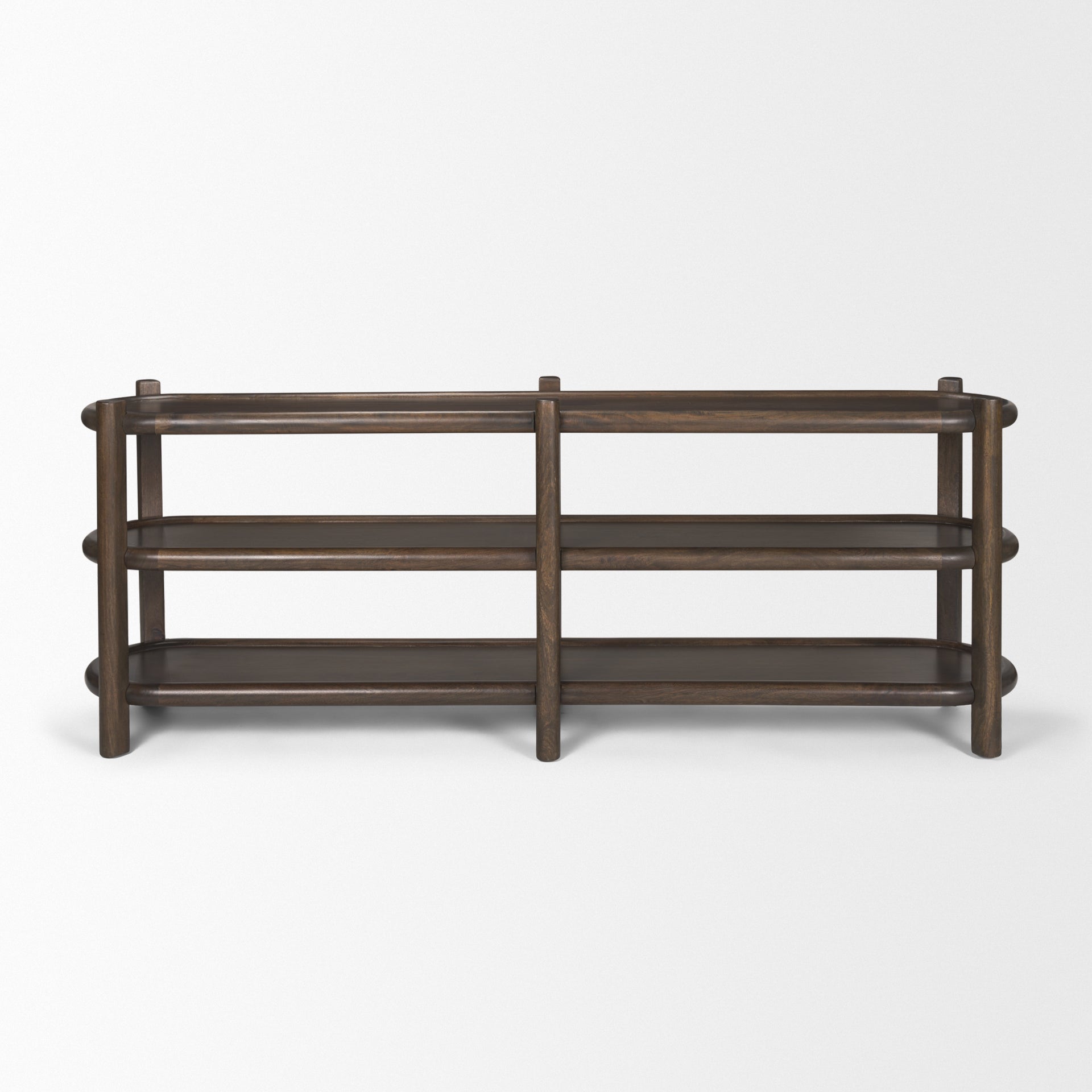 Mercana Romi Three Shelves Wooden Console Table