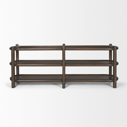 Mercana Romi Three Shelves Wooden Console Table