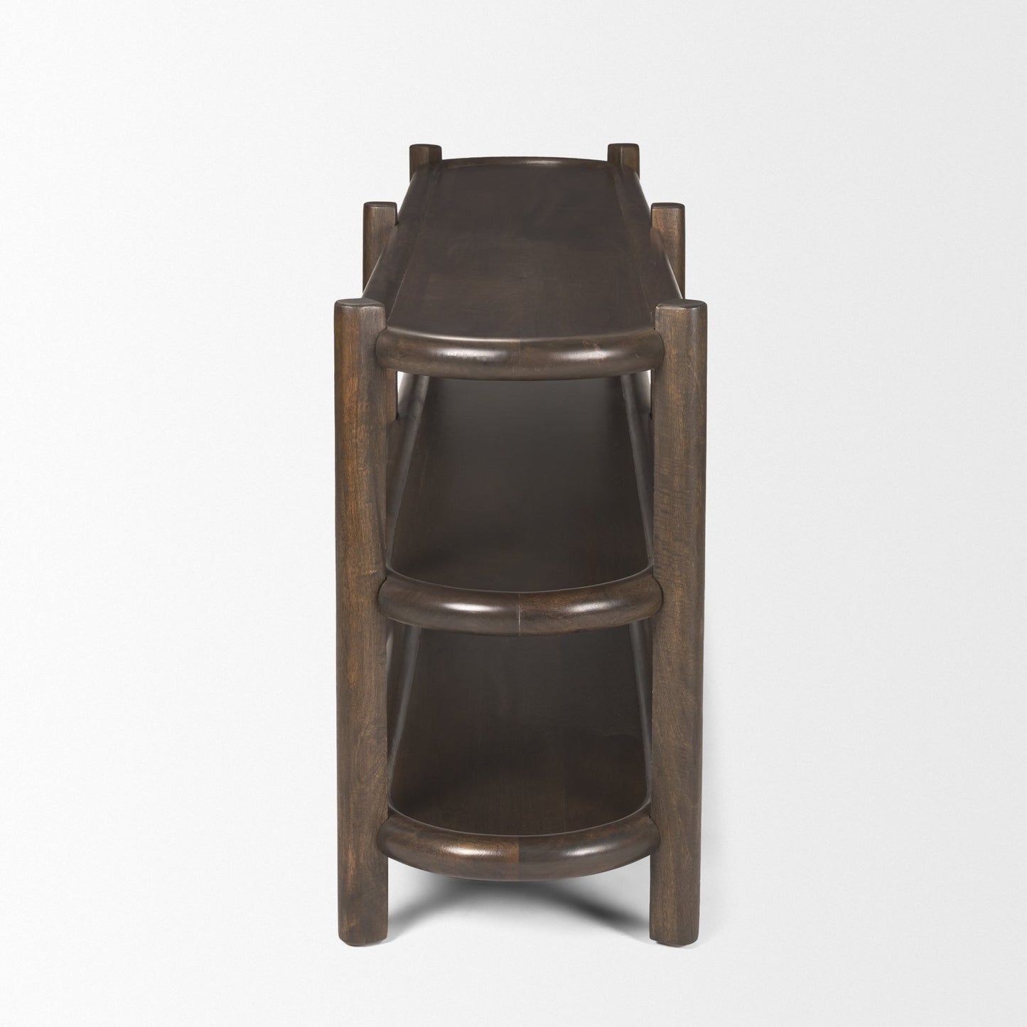 Mercana Romi Three Shelves Wooden Console Table