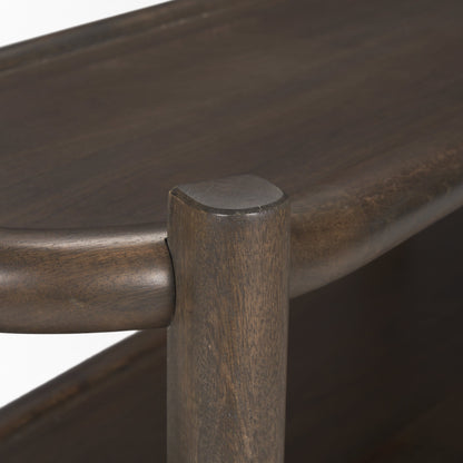 Mercana Romi Three Shelves Wooden Console Table