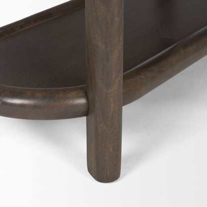 Mercana Romi Three Shelves Wooden Console Table