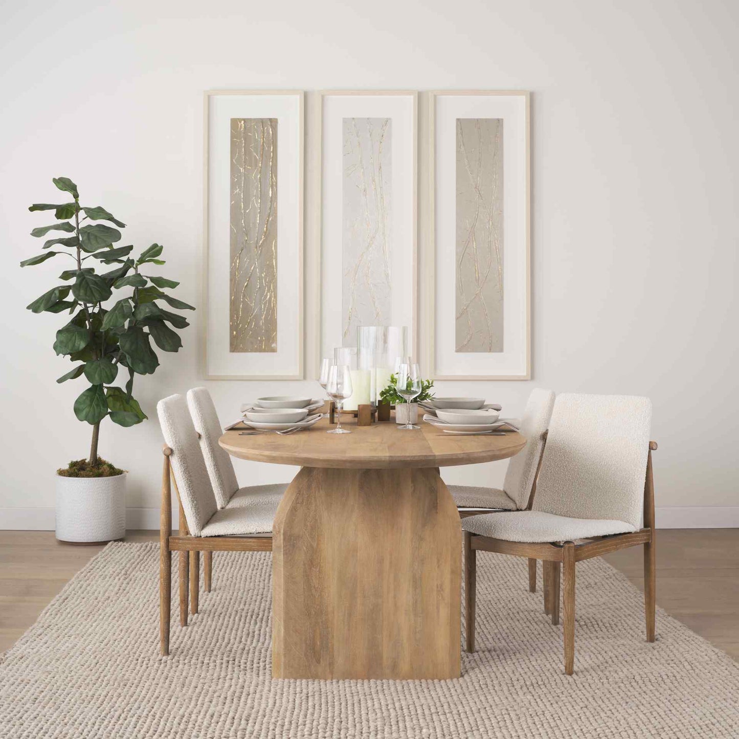 Mercana Cavett Cream Fabric Dining Chair (Set of 2)
