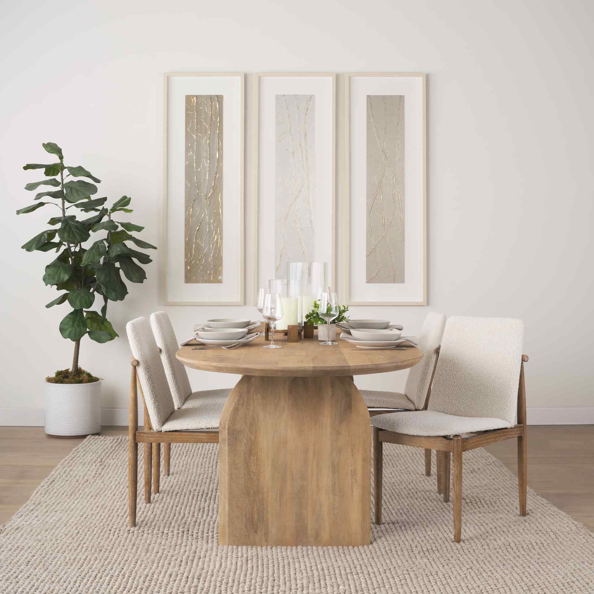 Mercana Cavett Cream Fabric Dining Chair (Set of 2)