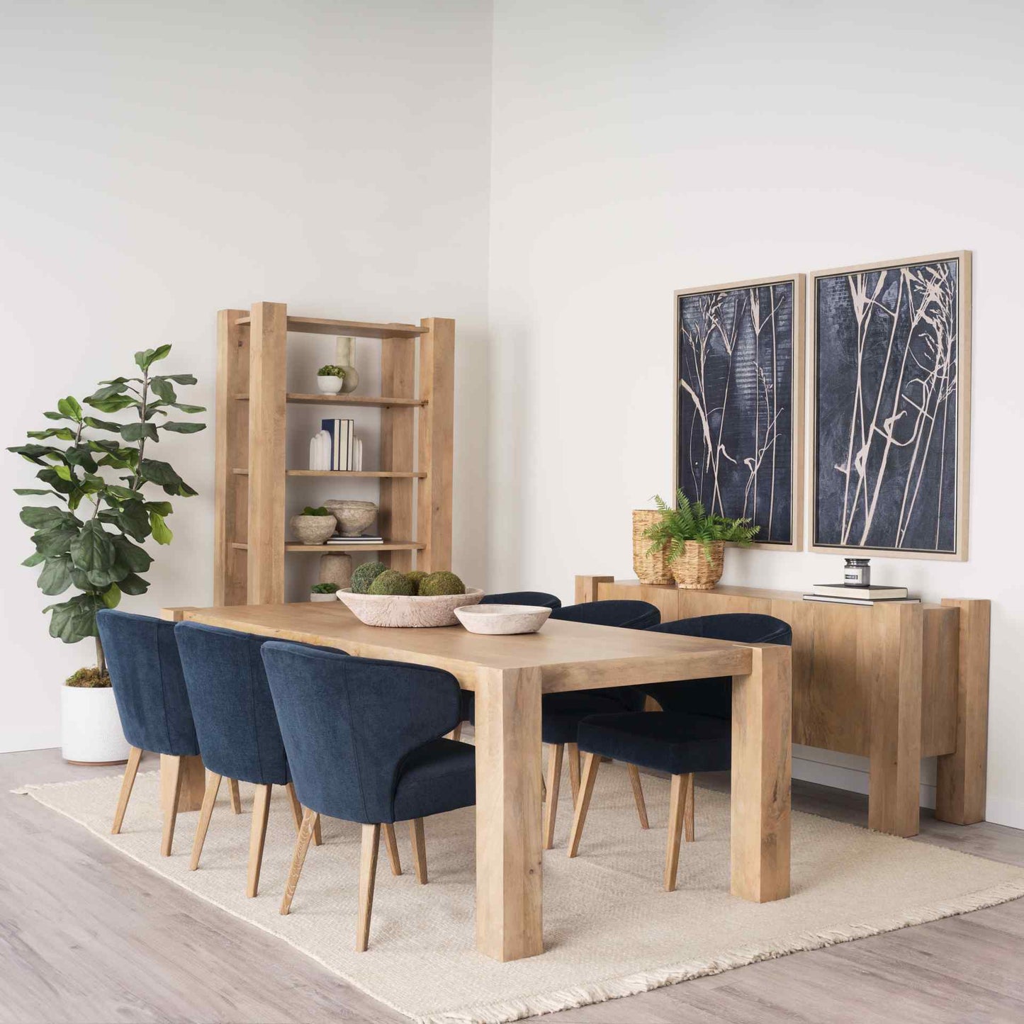 Niles Leather Armless Dining Chair (Set of 2)