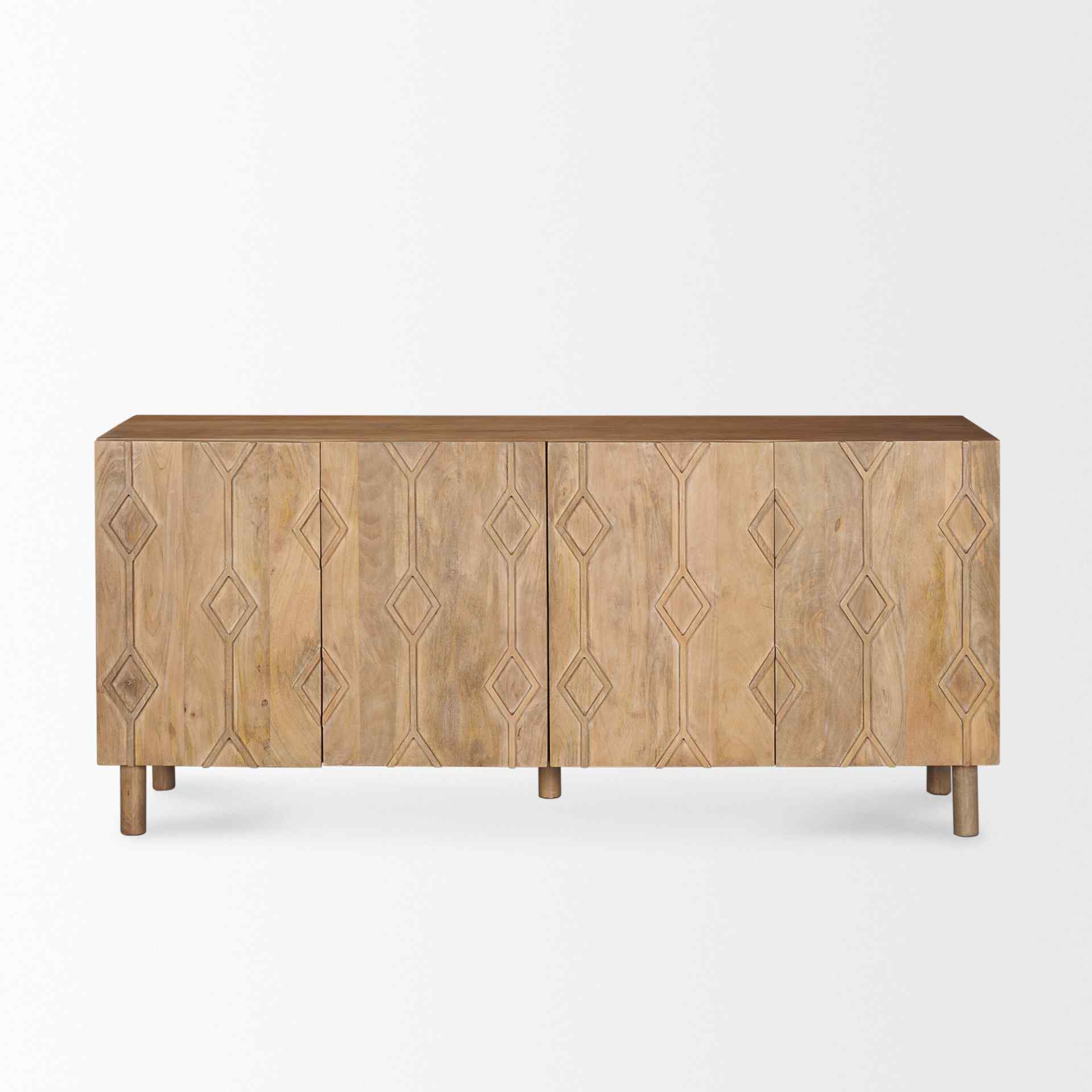 Mercana Heera Four Doors Wood Sideboard