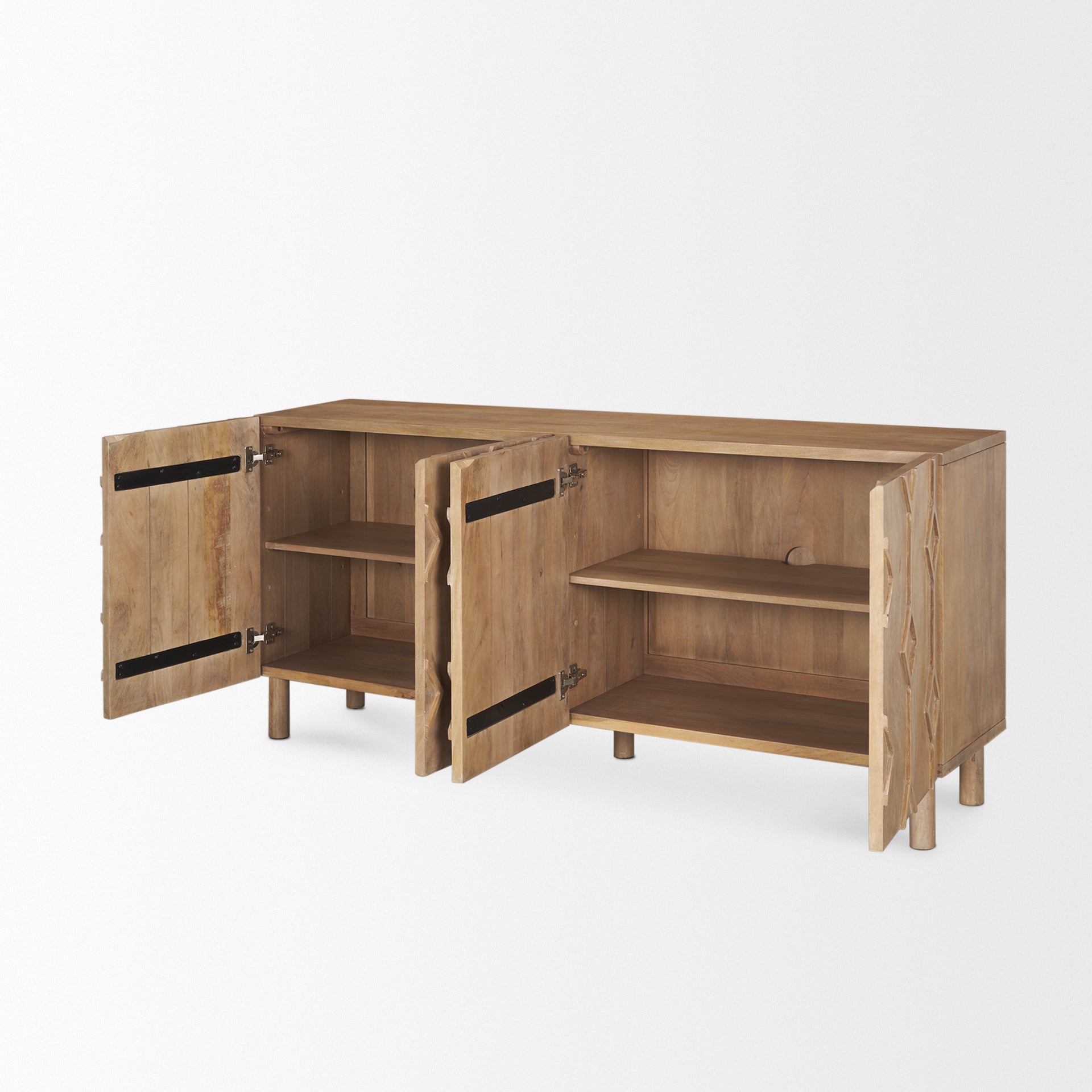 Mercana Heera Four Doors Wood Sideboard