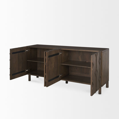 Mercana Heera Four Doors Wood Sideboard