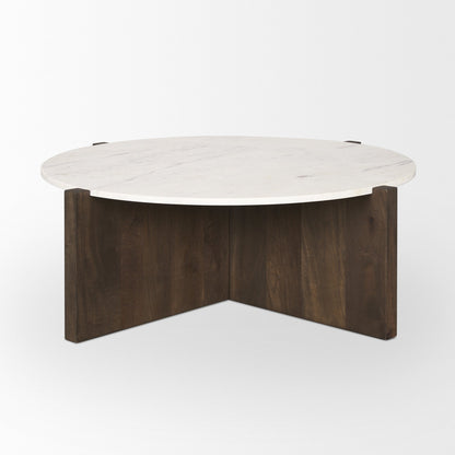 Mercana Bianca White Marble Top Coffee Table