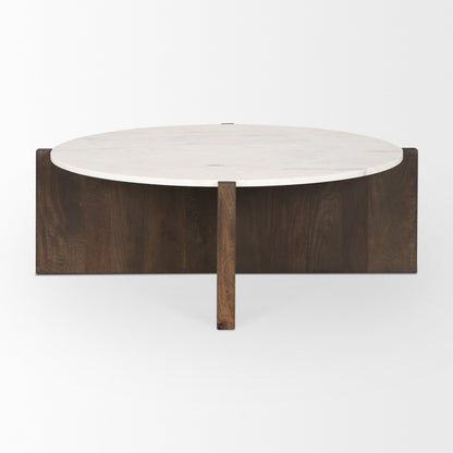 Mercana Bianca White Marble Top Coffee Table