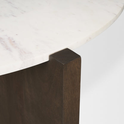 Mercana Bianca White Marble Top Coffee Table