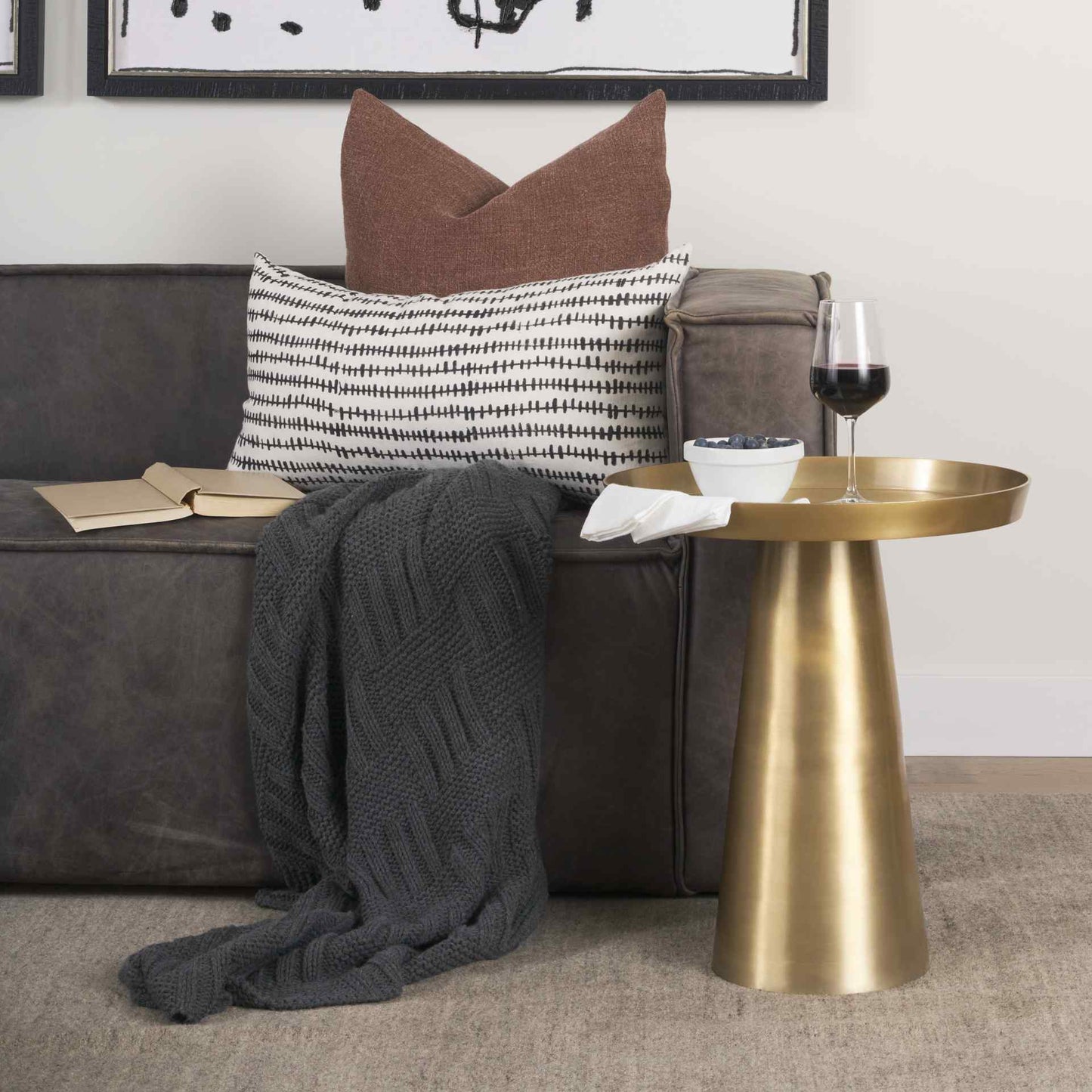 Mercana Roland Aluminum Round Accent Table