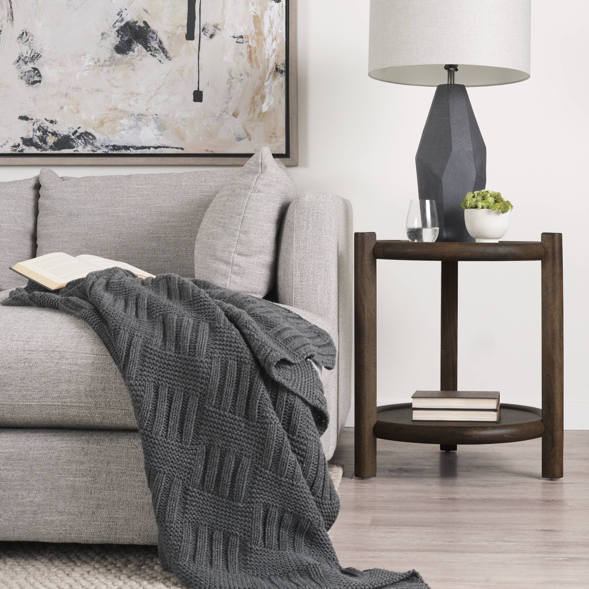 Mercana Romi Wooden Round Accent Table