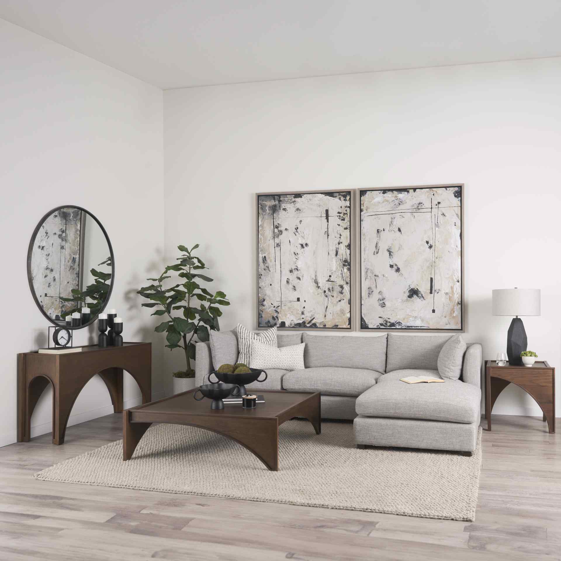 Mercana Laraya Wooden Square Arches Side Table