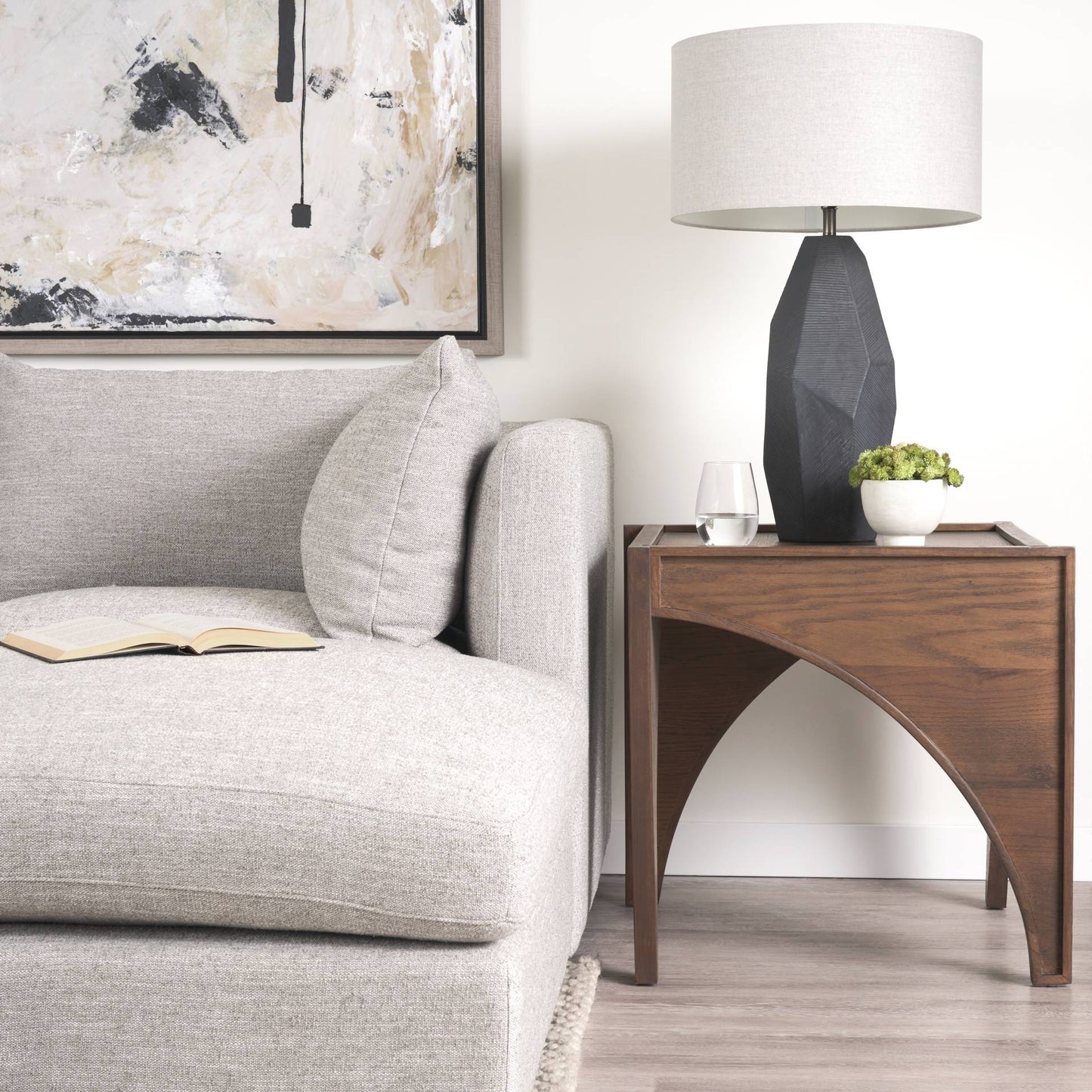 Mercana Laraya Wooden Square Arches Side Table