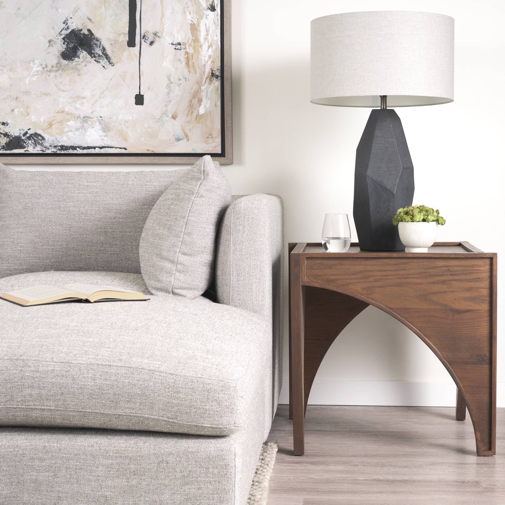 Mercana Laraya Wooden Square Arches Side Table