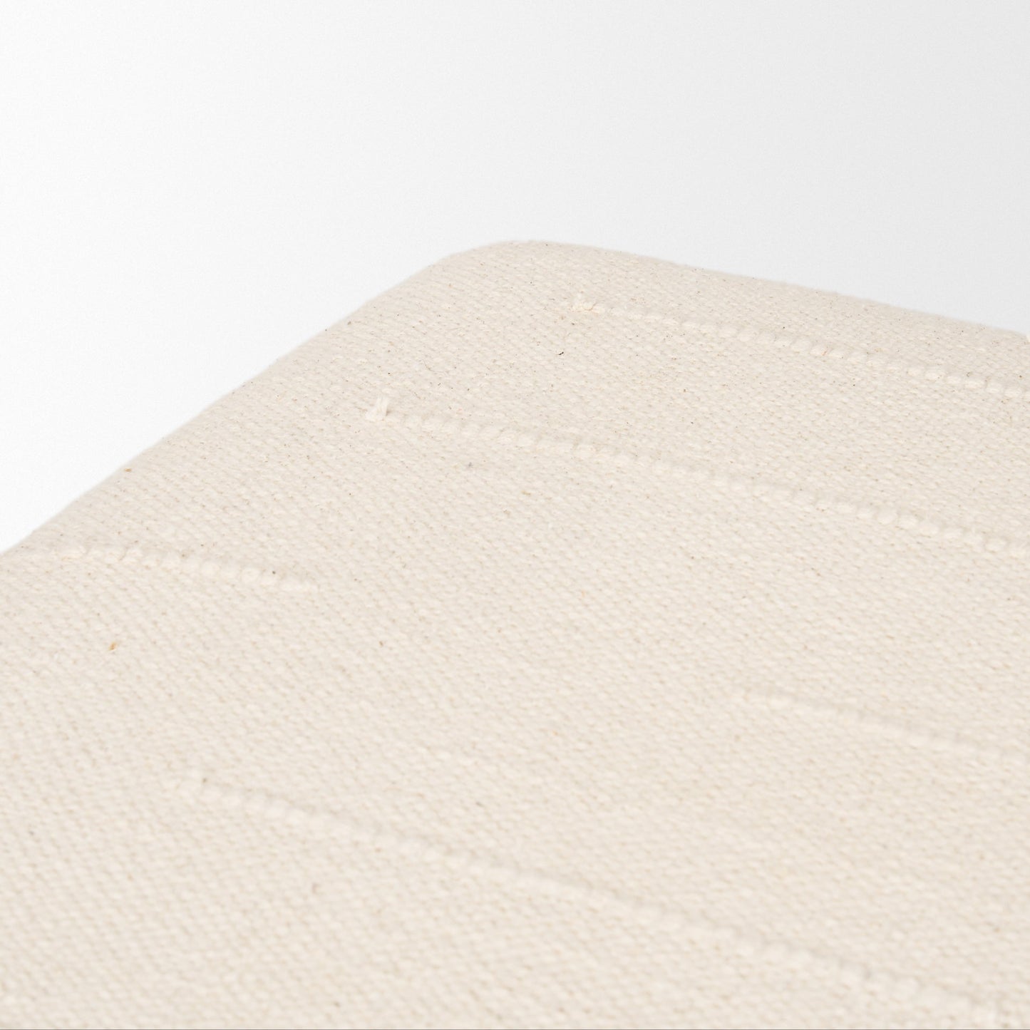 Shae Oatmeal Fabric Square Ottoman