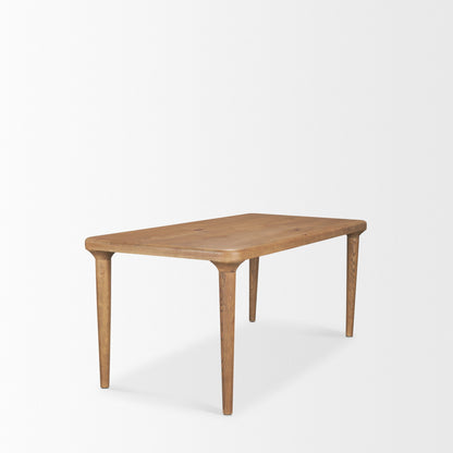Mercana Suvan Wooden Brown Rectangular Dining Table