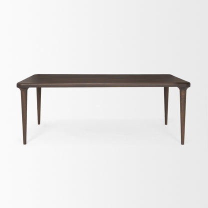 Mercana Suvan Wooden Brown Rectangular Dining Table