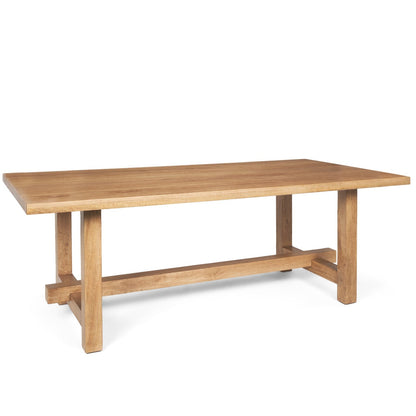 Suke Natural Wooden Trestle Dining Table