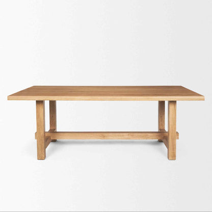Suke Natural Wooden Trestle Dining Table
