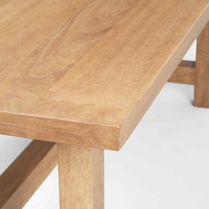 Suke Natural Wooden Trestle Dining Table