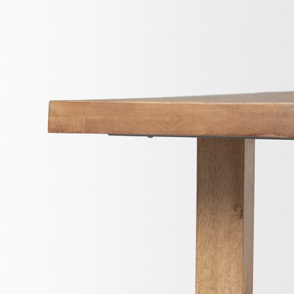 Suke Natural Wooden Trestle Dining Table