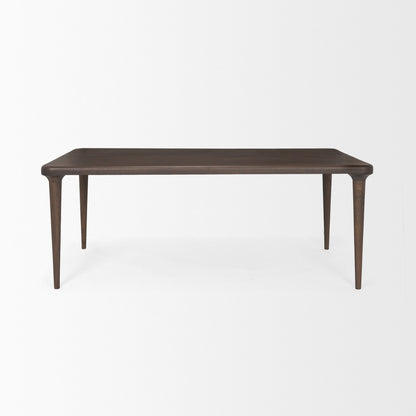 Mercana Suvan Wooden Brown Rectangular Dining Table