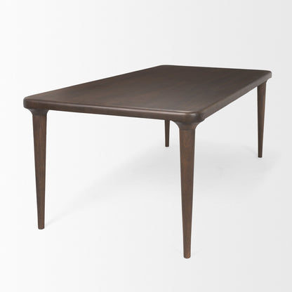 Mercana Suvan Wooden Brown Rectangular Dining Table