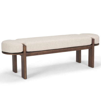 Sohan Oatmeal Fabric Bedroom Bench
