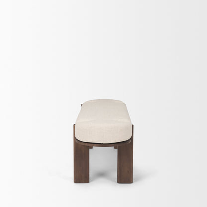 Sohan Oatmeal Fabric Bedroom Bench