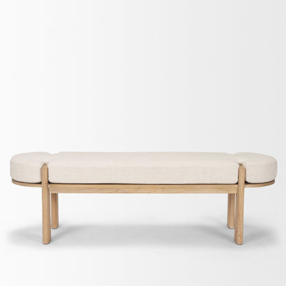 Sohan Oatmeal Fabric Bedroom Bench