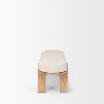 Sohan Oatmeal Fabric Bedroom Bench