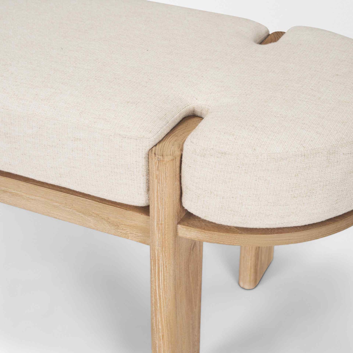 Sohan Oatmeal Fabric Bedroom Bench