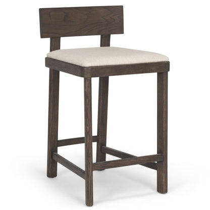 Soren Oatmeal Fabric Counter Stool