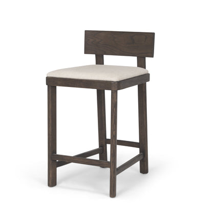 Soren Oatmeal Fabric Counter Stool
