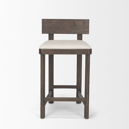 Soren Oatmeal Fabric Counter Stool