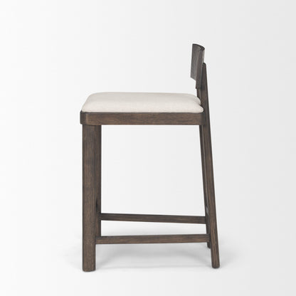 Soren Oatmeal Fabric Counter Stool