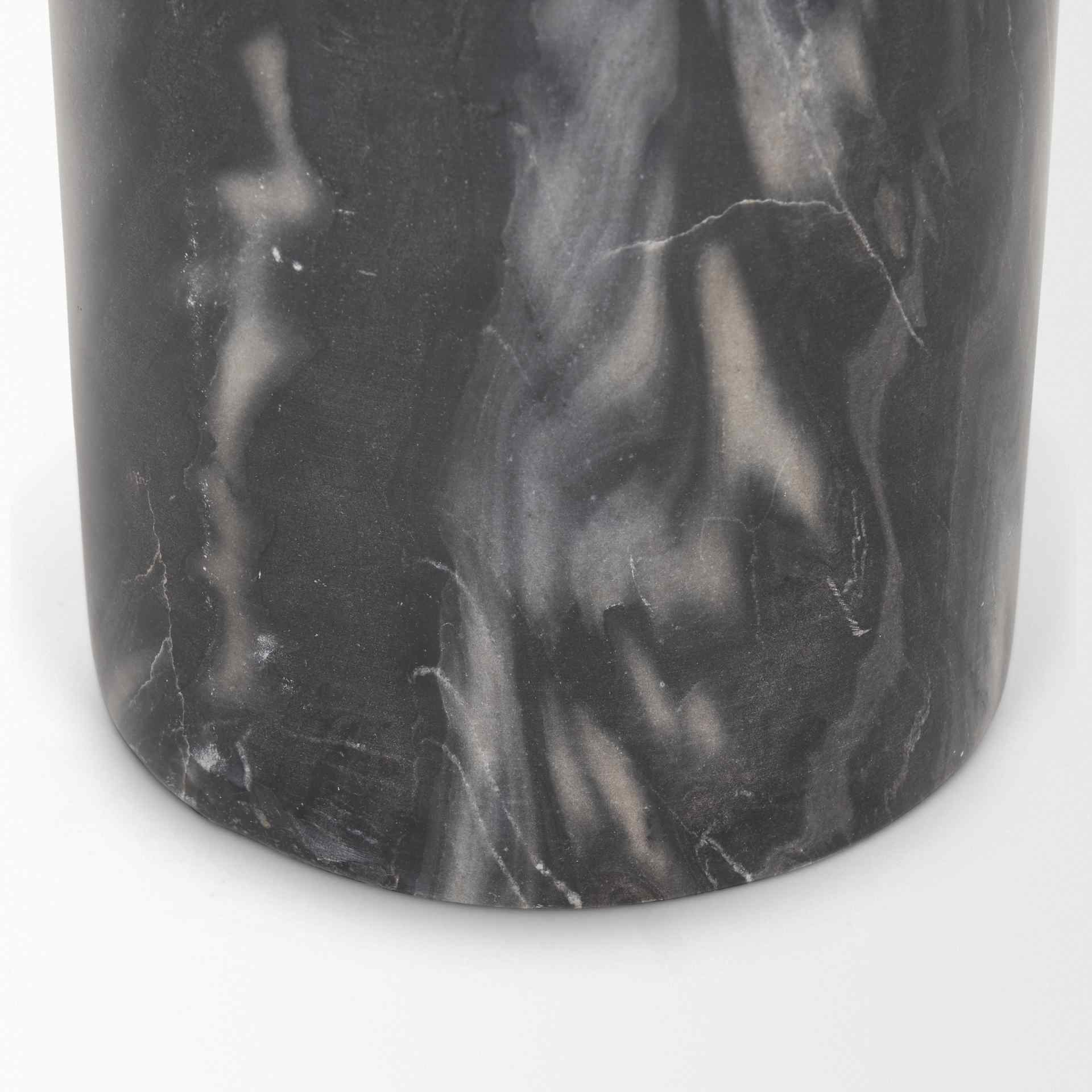 Mercana Taite Black Marble Pedestal Accent Table