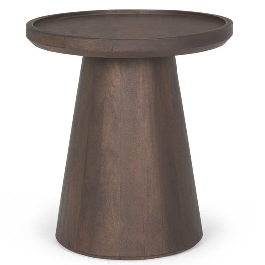 Mercana Takoda Wood Tapered Drum Accent Table