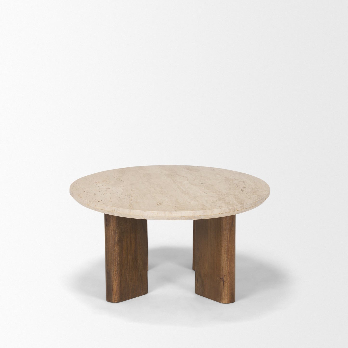 Syona Travertine Top Oval Coffee Table