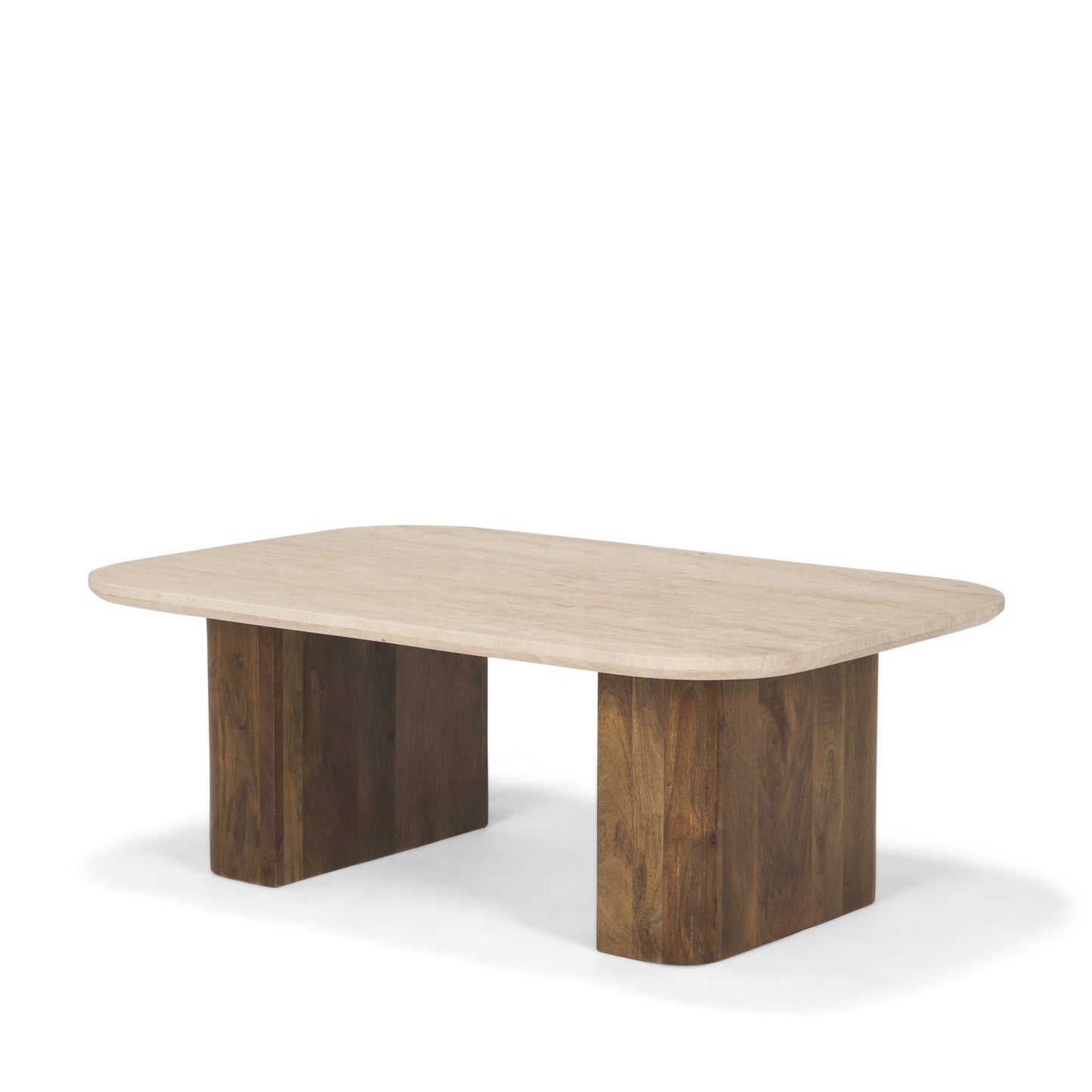 Symona Travertine Top Coffee Table