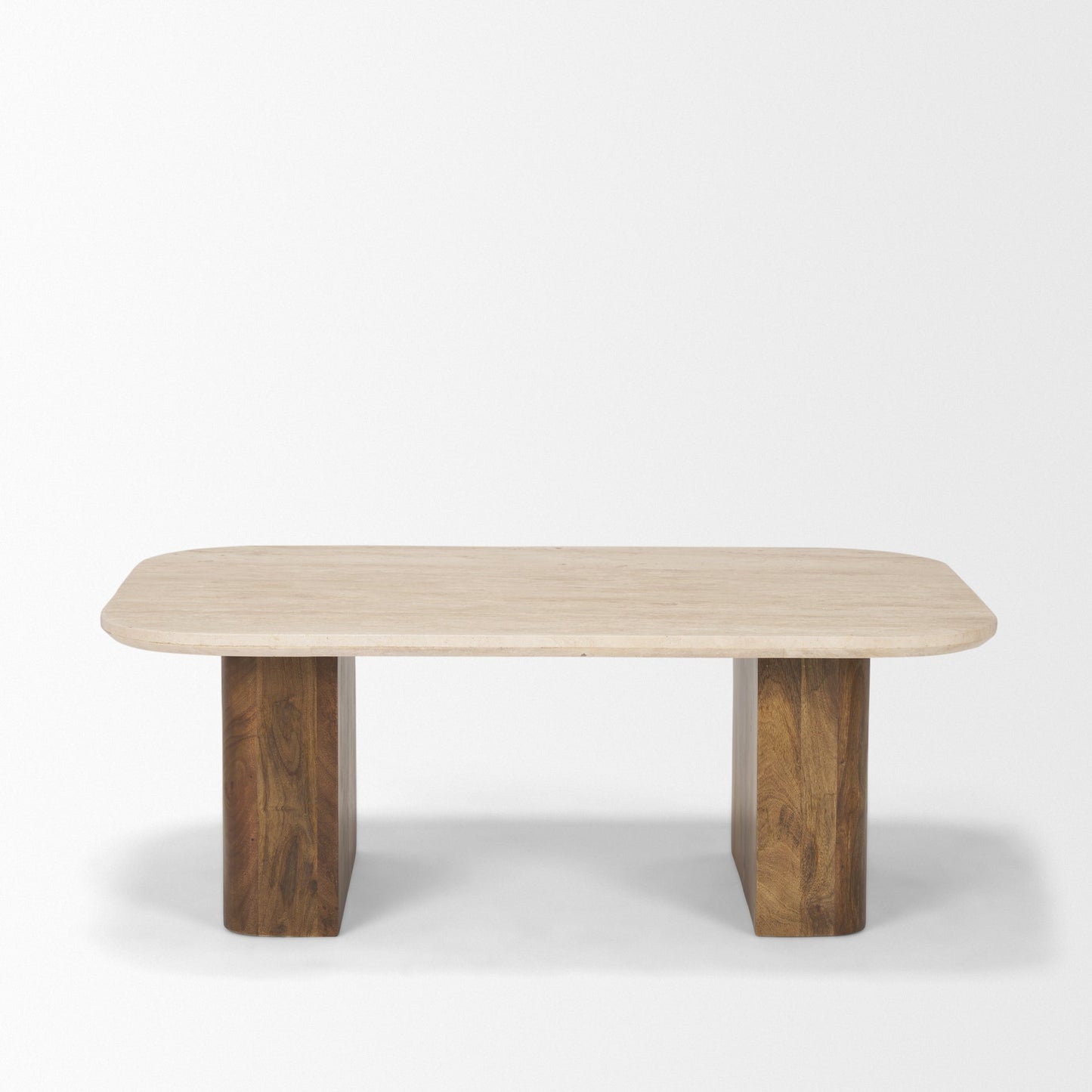 Symona Travertine Top Coffee Table