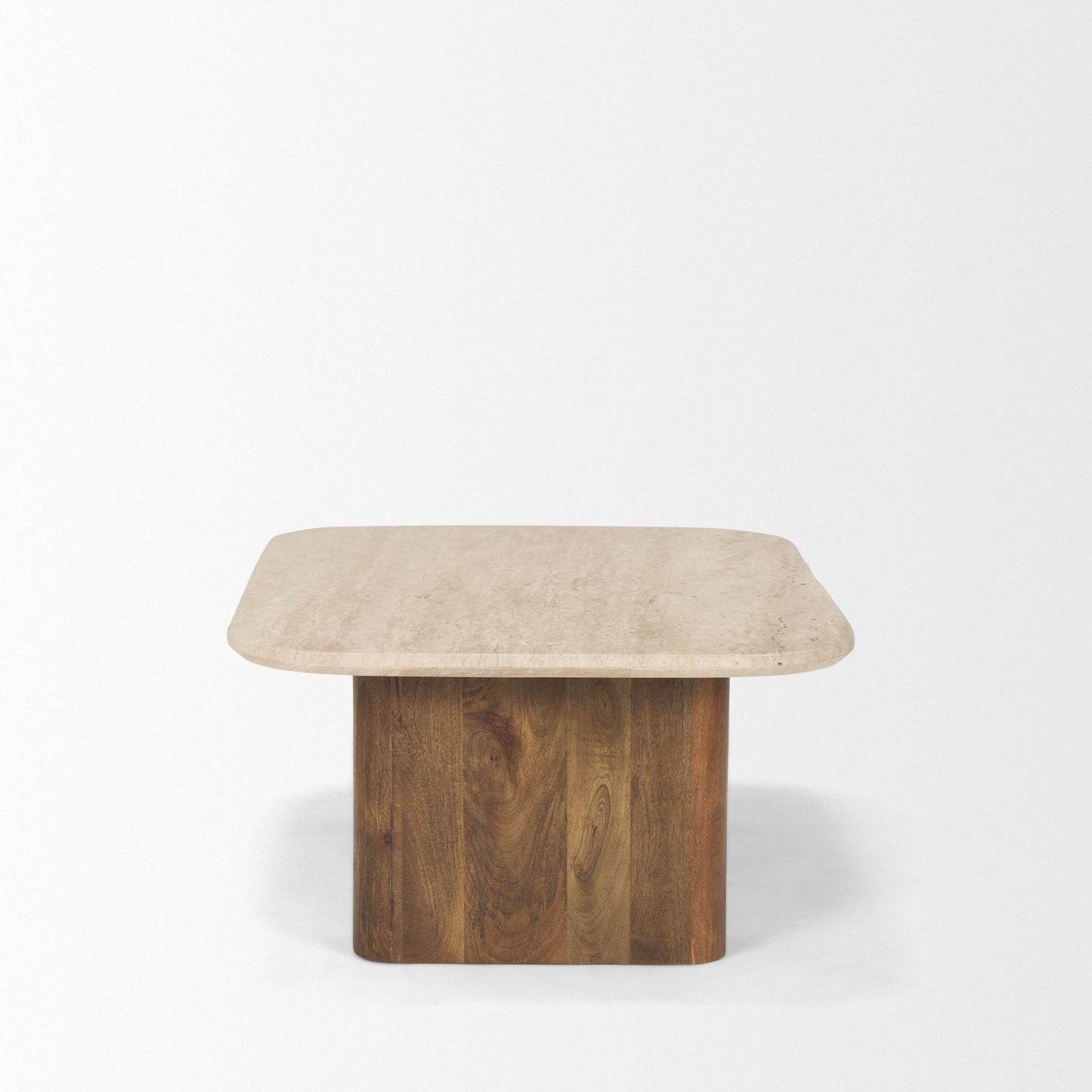 Symona Travertine Top Coffee Table