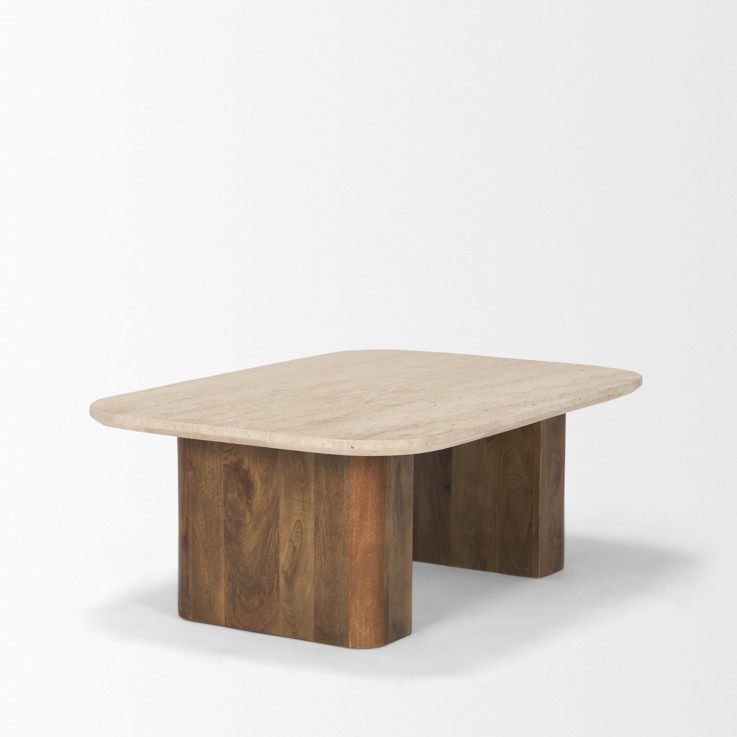 Symona Travertine Top Coffee Table