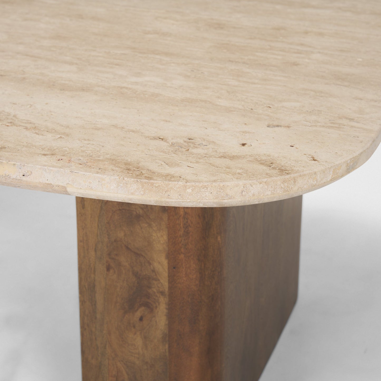 Symona Travertine Top Coffee Table