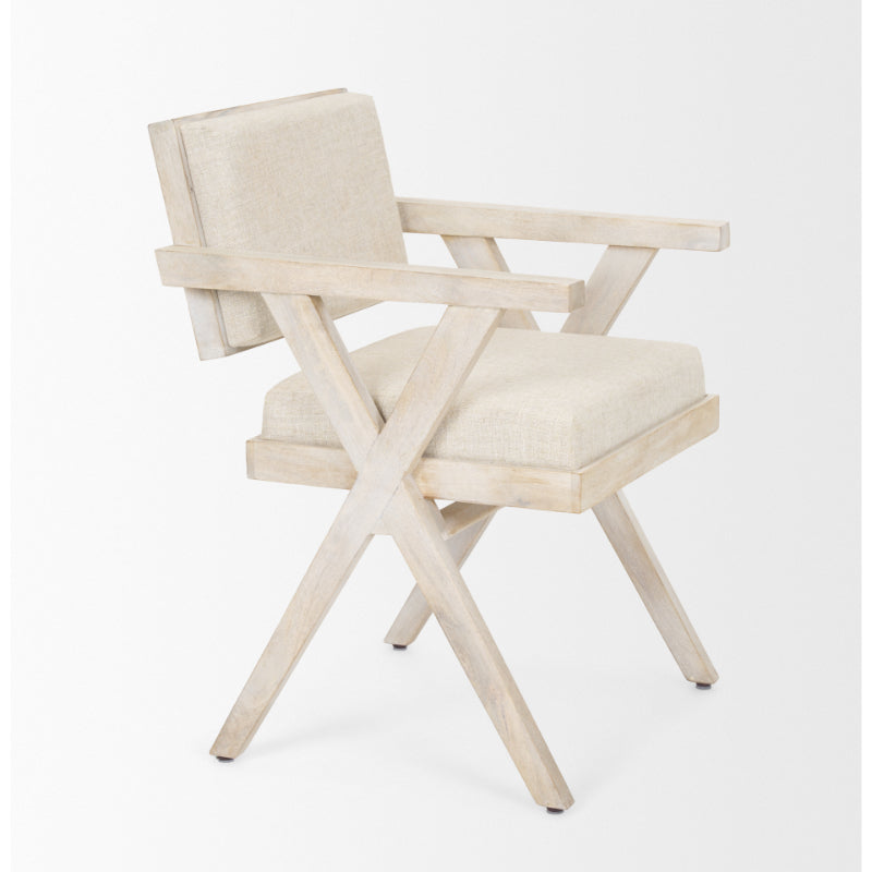 Mercana Topanga Cream Fabric Dining Chair (Set of 2)