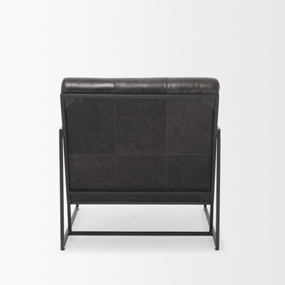 Stratton Genuine Leather Accent Chair