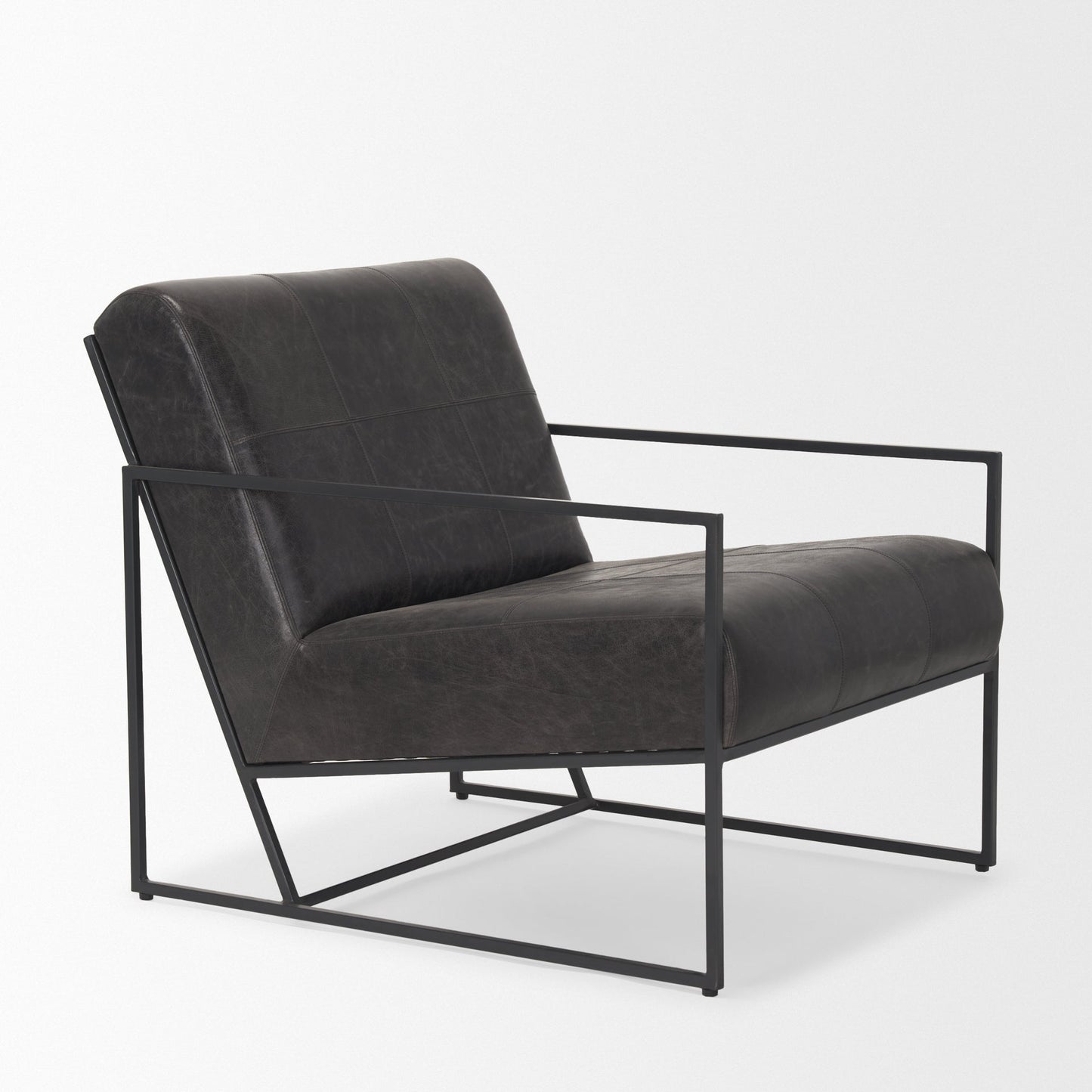 Stratton Genuine Leather Accent Chair