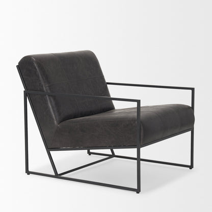 Stratton Genuine Leather Accent Chair