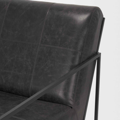 Stratton Genuine Leather Accent Chair